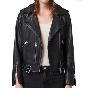 All Saints Balfern Leather Jacket - Black - size US 4 - NWT - orig. $498